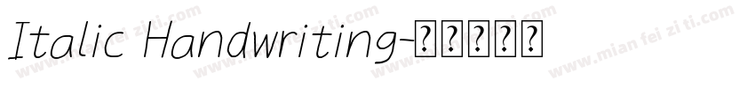 Italic Handwriting字体转换